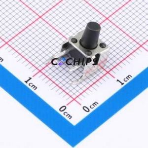TC-6615-8.5-170 Tactile Switch Bent Lead Through Hole,6x6mm Switch Single Pole Single Throw Round Button 1.7N Right Angle Insert - Product Image 1