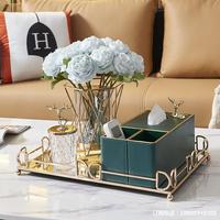 Plateau de service en métal doré de luxe pour la décoration de la maison, plateau miroir pour gâteaux, plateau de rangement miroir, plateau à parfum miroir