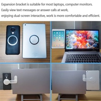 Support magnétique flexible en alliage d'aluminium pour téléphone portable et écran d'ordinateur portable, idéal pour bureau et lit