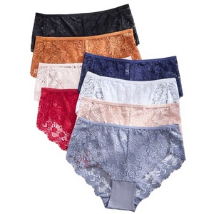 โรงงานซินวิค รับผลิตกางเกงในบอยชอร์ตลูกไม้เอวกลางแบบเซ็กซี่สำหรับผู้หญิงไซส์ใหญ่ ระบายอากาศได้ดี ไร้ตะเข็บ ทรงสามเหลี่ยม - Product Image 3