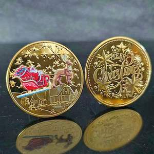 Moneta Commemorativa <span class=keywords><strong>di</strong></span> <span class=keywords><strong>Babbo</strong></span> <span class=keywords><strong>Natale</strong></span> Starkey Placcata in Oro, Souvenir Ecologico e Durevole per un <span class=keywords><strong>Buon</strong></span> <span class=keywords><strong>Natale</strong></span> e un Felice Anno Nuovo - Product Image 5