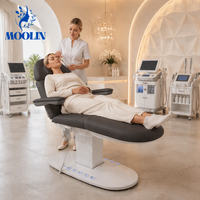 MOOLIN Lit de Beauté Électrique Réglable à 3 Moteurs pour Soins du Visage, Cils, Esthétique, Salon, Spa, Hôtel - Nouveauté et Ventes Flash