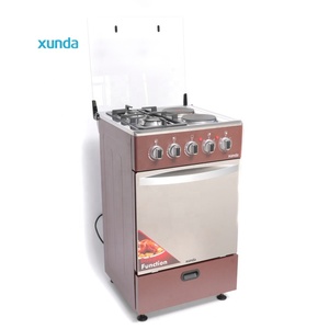 Cuisinière autonome Xunda avec 4 brûleurs, 2 plaques chauffantes électriques <span class=keywords><strong>et</strong></span> 2 brûleurs à <span class=keywords><strong>gaz</strong></span>, <span class=keywords><strong>four</strong></span> à <span class=keywords><strong>gaz</strong></span> intégré – Fournisseur d'usine - Product Image 2