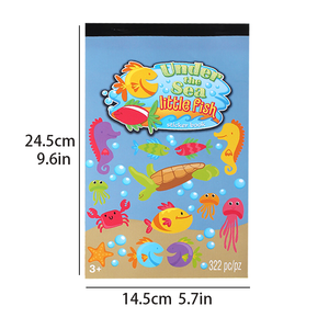 Set di 322 Adesivi Sottomarini, Blocchetto di Sticker di Animali Marini per Lavoretti per Bambini e Forniture per Feste in Spiaggia - Product Image 2