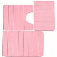 Ensemble de salle de bain de luxe en mousse à mémoire de forme 3 pièces pour la maison et l'hôtel
