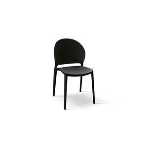 Stefania <b>Chair</b> Set Of 4 Black Polypropylene Indoor <b>Outdoor</b> Dining <b>Chairs</b> - Product Image 1