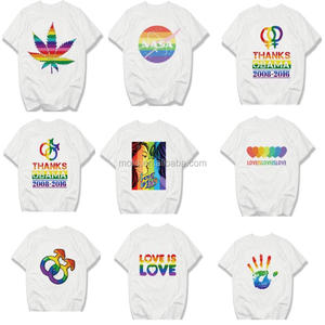 T-shirt unisexe à manches courtes avec impression personnalisée LGBT Gay Pride Rainbow <span class=keywords><strong>Love</strong></span> Is <span class=keywords><strong>Love</strong></span> Equality Graphic Tee pour les événements de fierté et d'égalité - Product Image 3