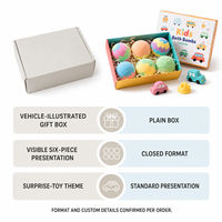 Coffret Cadeau de 6 Bombes de Bain Thème Véhicule pour Enfants avec Jouets Surprise, Marque Privée OEM, Vente en Gros