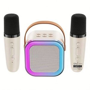 <b>Mini</b> Wireless Microphone and <b>Bluetooth</b> <b>Speaker</b> for Kids - Custom Karaoke Home Audio System - Product Image 1