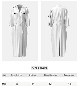 Hygieia personnalisé <span class=keywords><strong>Satin</strong></span> à manches longues Robe longue dames confortable chemise de nuit à manches longues vêtements de nuit robes du matin pour les femmes - Product Image 4