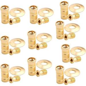 Ancrages de couverture de piscine en laiton Swimcare avec disques, lot de 10, protection hivernale durable - Product Image 3