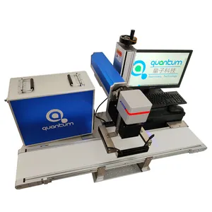 Automatic Feeding Laser Marker 20w 30w 50w Fiber Laser Flying Marking Machine With Conveyor Belt for Pen Marking