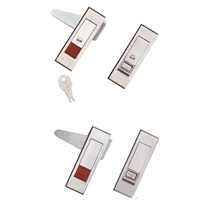 Serrure plate en alliage de zinc argenté ShengHong MS603 de bonne qualité avec entraxe de 80 mm et clés pour armoires, portes, boîtes à feu et métros