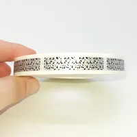 8mm * 40mm léopard rayure PET matériel sécurité autocollant adhésif étiquette d'emballage à gratter