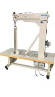 Machine à coudre industrielle sur mesure de type lit de travail, avec espace de travail de 635 mm, pour la fabrication de bagages, modèle 8703-C