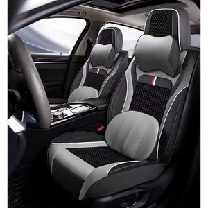 Ensemble de housses de siège de voiture en cuir PU de luxe, vente en gros et au détail, 9 pièces, ensemble complet, toutes saisons, durable, facile à installer - Product Image 4