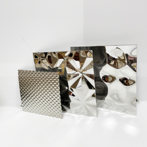 EX191 Customized 201 304 Embossed Stainless Steel <b>Plate</b> Rose Gold Bending Hotel <b>Wall</b> Decorative Sheet 0.5-0.8mm Thickness - Product Image 6