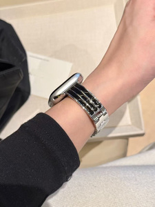 Bracelets de montre en métal de luxe avec paillettes, cristaux et diamants pour <span class=keywords><strong>Apple</strong></span> <span class=keywords><strong>Watch</strong></span>, bracelet de poignet 42 44 45 49 <span class=keywords><strong>mm</strong></span> - Product Image 6