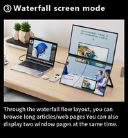 Moniteur portable de 15.6 pouces avec affichage synchrone et asynchrone, Type-C, HDR HD, prenant en charge toutes les entrées HD-MI.