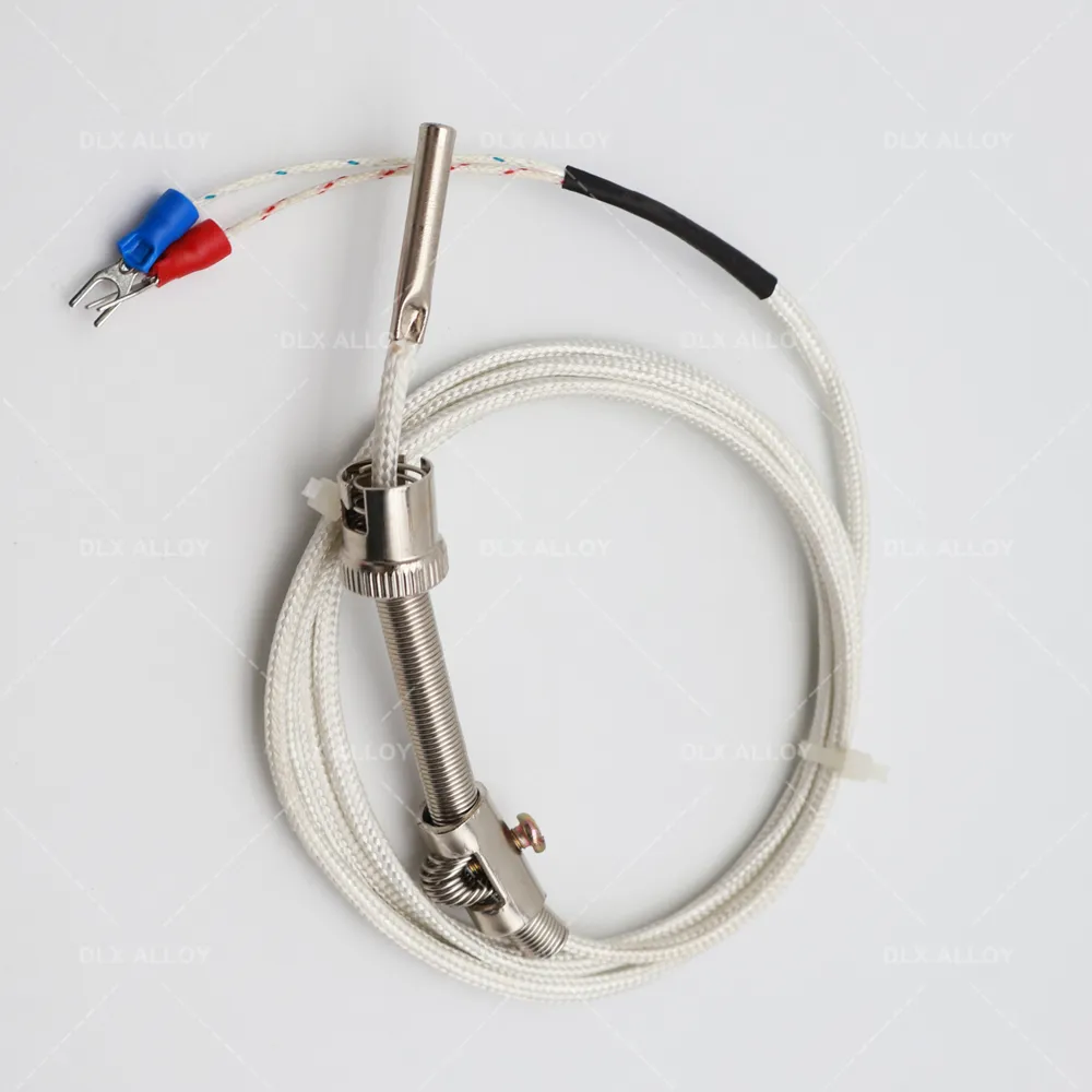 Sonda de sensor de termopar tipo K de 100mm, cable de 3m, sin conexión a tierra, temperatura de-100C a 1250C