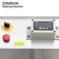 ZONESUN ZS-WB2S Semi Automatique Double Tête Rondelle Petite Eau Miel Sauce Jus Pet Bouteille En Verre Machine À Laver