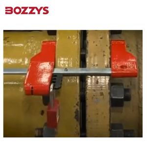 Dispositivo de Bloqueo de Brida Ciega de Acero Endurecido de Seguridad Industrial BOZZYS, 3 Tamaños, 4 Orificios de Bloqueo con Candado de Puerta de Metal y Plástico - Product Image 2