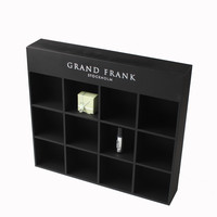 Boîte de présentation en acrylique noir avec logo personnalisé de qualité supérieure pour la vente au détail en magasin