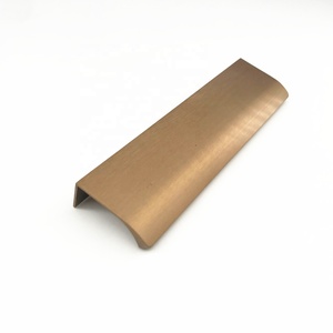 MLP41 Lemari Peralatan Aluminium Profil Hitam Perunggu Coklat Pintu Kabinet Pull Edge Menangani - Product Image 2