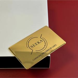 Tùy chỉnh 1K <span class=keywords><strong>NFC</strong></span> kim loại gương kinh doanh thẻ mini <span class=keywords><strong>tag</strong></span> 13.56MHz RFID mã QR cho khách sạn kim loại vàng từ trống thẻ logo - Product Image 3