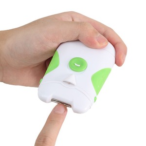 Electric Nail Clipper With Light Portable Automatic Finger Polisher <b>Battery</b> Powered 9.7x5.9x2.7cm <b>Round</b> Shape - Product Image 5