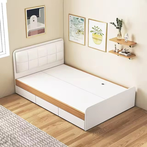 <strong>Small</strong> Unit Panel Design Melamine Villa Home Complete Bedroom Set Furniture Kid <strong>Single</strong> <strong>Bed</strong> - Product Image 2