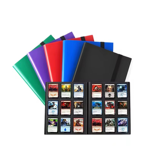 Album de rangement pour cartes à collectionner en cuir PU avec 360 emplacements pour cartes et 9 pochettes, avec fermeture éclair, pour les collectionneurs de cartes <span class=keywords><strong>Pokémon</strong></span>, de cartes sportives et de cartes TCG - Product Image 2