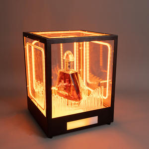 Night Club Hotel Custom Logo VIP <strong>Service</strong> LED Golden Light up Bottle Display Presenter With Rotating Tray for Champagne <strong>Whisky</strong> - Product Image 1