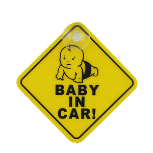 Letrero de Advertencia <span class=keywords><strong>Personalizado</strong></span> para Coche con Logotipo de Bebé <span class=keywords><strong>a</strong></span> <span class=keywords><strong>Bordo</strong></span> en PVC con <span class=keywords><strong>Ventosa</strong></span> - Product Image 2