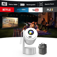 Proyektor Portabel Javoda R3P 6000mAh 1080P Full HD Android 13 250 ANSI Lumens Baterai Internal untuk Pendidikan Anak Home Theater