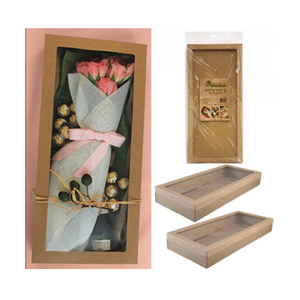 Bán buôn tùy chỉnh giấy trắng chăn thả hộp giấy kraft phục vụ khay với nắp cửa sổ - Product Image 6