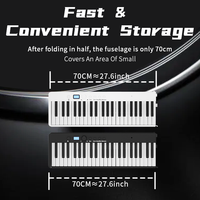 Instrument de musique chinois 88 claviers Piano pliant Piano numérique professionnel intelligent Piano pliant redéfinissant Portable