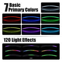 Feux de position latéraux avant et arrière à LED RGB pour Chevrolet Corvette C7 2014-2019, lentille fumée, 4 pièces