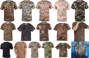 T-Shirt Outdoor Nera <span class=keywords><strong>con</strong></span> Motivo Pitone Mimetico, Collo a O, Asciugatura Rapida, Tessuto Traspirante e Resistente per Operazioni sul Campo - Product Image 6