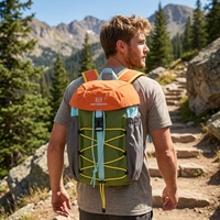 Nouveauté Sac à dos souple en nylon multifonctionnel unisexe grande capacité imperméable avec fermeture éclair pour voyage