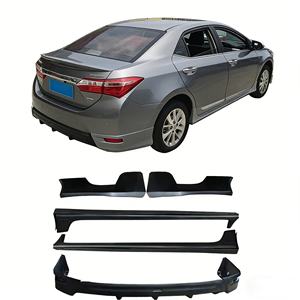Kit de carrocería de coche para <span class=keywords><strong>Toyota</strong></span> Altis y para <span class=keywords><strong>Corolla</strong></span> 2014-2016 Kit de parachoques actualización gancho de remolque labio delantero labio trasero faldas laterales Material plástico - Product Image 2