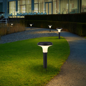 Con CE tramonto automatico di lavoro 12 ore IP65 patio cancello del <span class=keywords><strong>giardino</strong></span> pilastro paletto luminoso paesaggio solare ha condotto la luce - Product Image 5