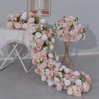 FL-132 mariage fleur boule Table centres de table chemin de table fleurs allée fleurs pour la décoration de fête de mariage