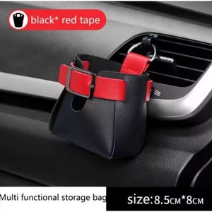 Échantillon Gratuit : Boîte de Rangement Voiture pour Grille d'Aération et Tableau de Bord, Organisateur Suspendu en Cuir pour Lunettes et Téléphone, Rangement Auto - Product Image 4