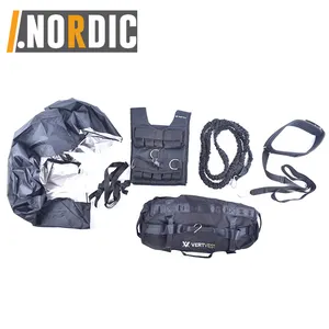 20KG Adjustable Weighted Vest with Power Bag/Resistant Tube/Parachute