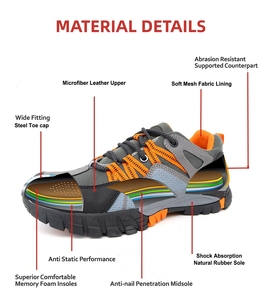 Novos Sapatos de Segurança Resistentes ao Desgaste com Biqueira de Aço para Homens, Botas de Trabalho para Ambientes Industriais e Externos - Product Image 2