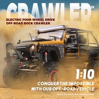 Cross-Border Power 104026 Véhicule d'escalade électrique 4x4 à l'échelle 1:10 avec suspension, véhicule tout-terrain jouet, voiture de course pour parcours d'obstacles