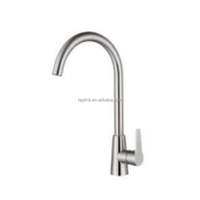 Grifo de Cocina Contemporáneo de Acero Inoxidable 304 con Acabado Cromado Cepillado, Giratorio 360 Grados, Monomando de Agua Fría y Caliente, Montado en el Fregadero