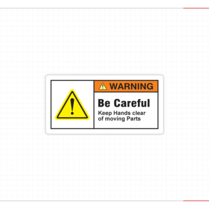 Danger Moving Components Warning <b>Sticker</b> for Mechanical Equipment Assembly Areas and Factory Operations - Product Image 1