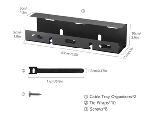 Manufactory under desk cable management tray Cable organize Cable management tray